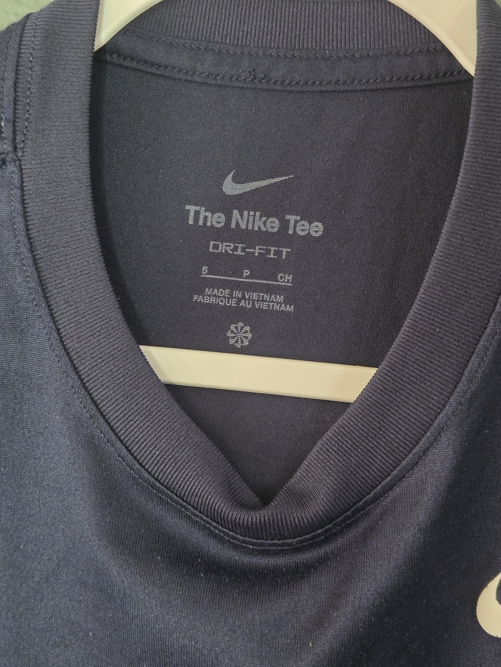 Nike Men’s Dri-FIT Navy Blue Short-Sleeve Crew Shirt Size S - Picture 2 of 7